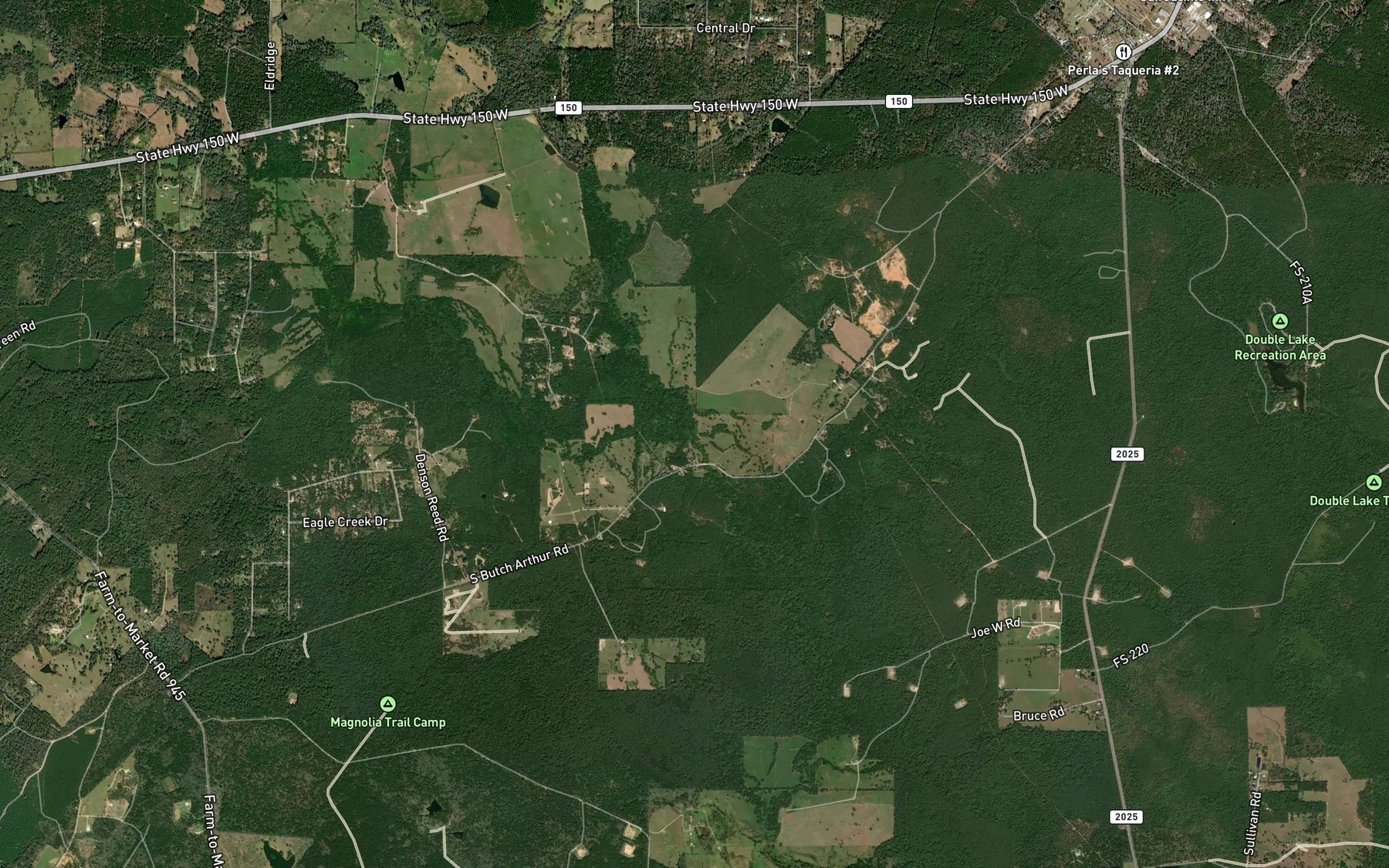 Satellite map of the Miller Creek