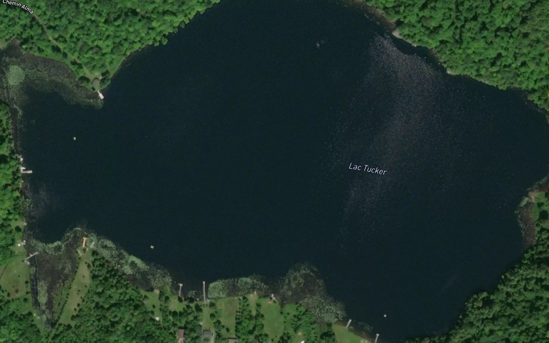 Satellite map of the Lac Tucker