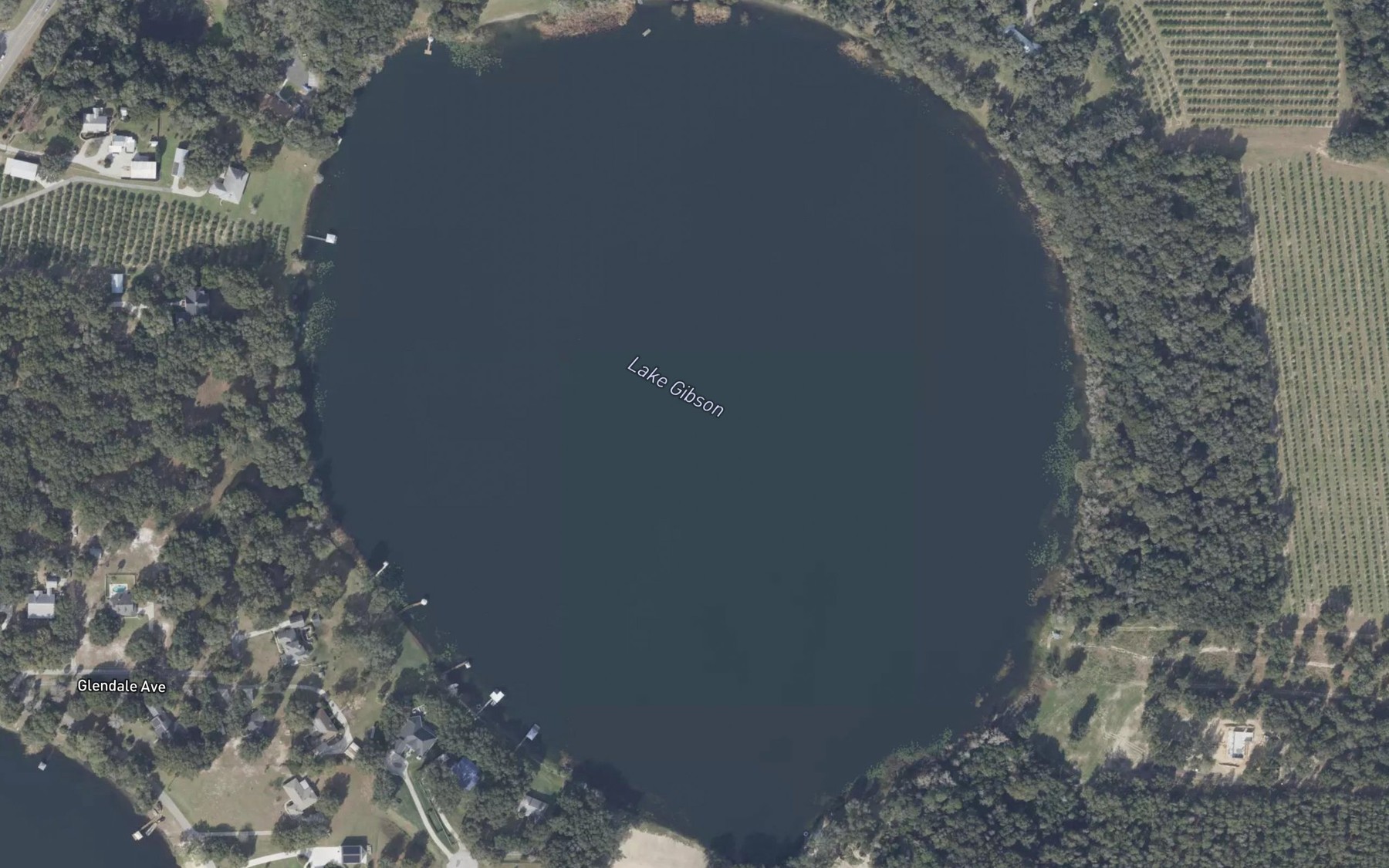 Satellite map of the Lake Gibson