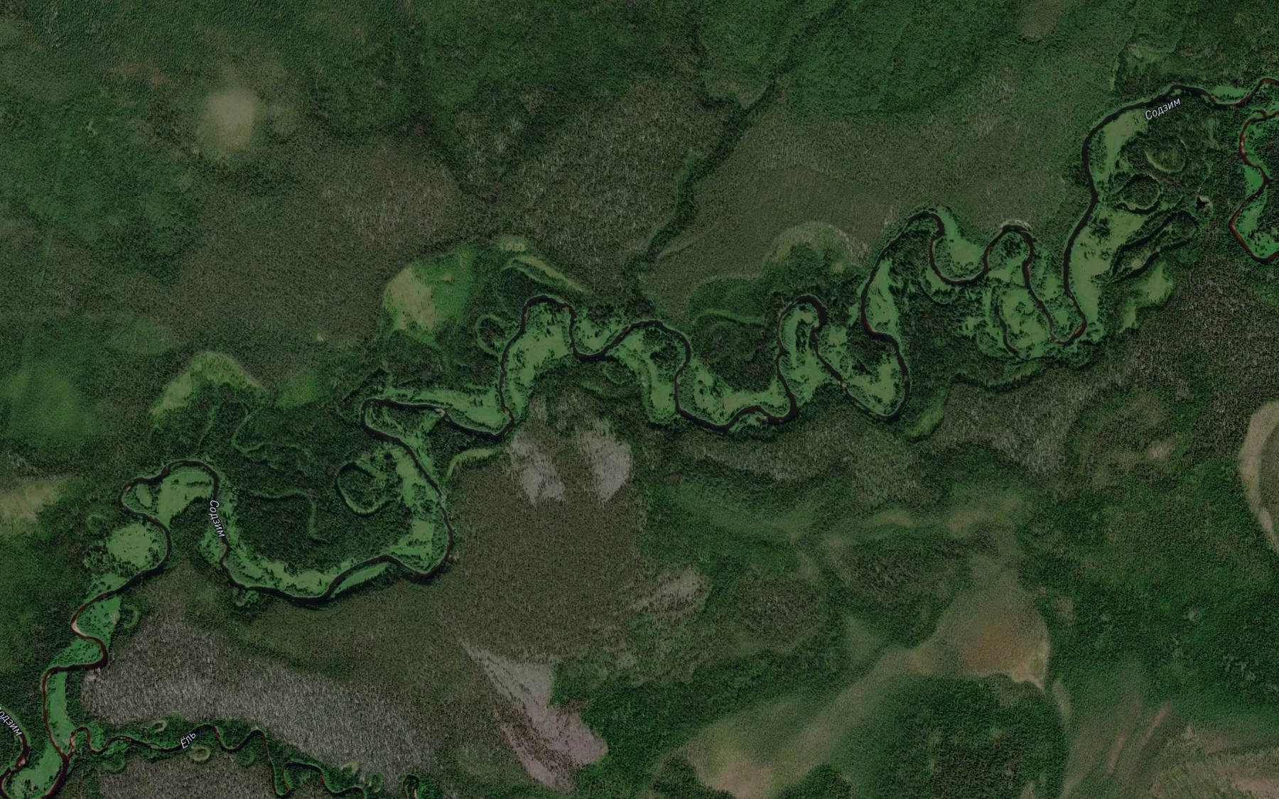 Satellite map of the Bol'shoy Tyg"el'din