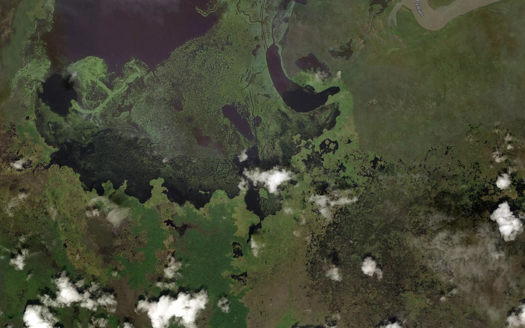 Satellite map of the Lake Kaka