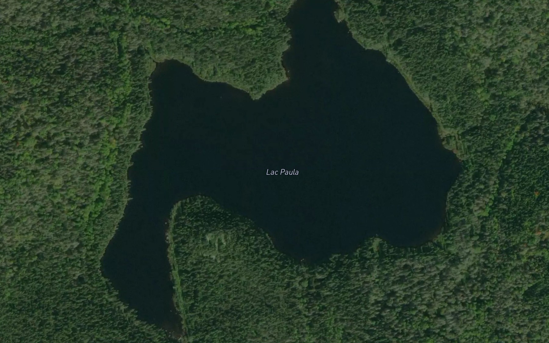 Satellite map of the Lac Paula