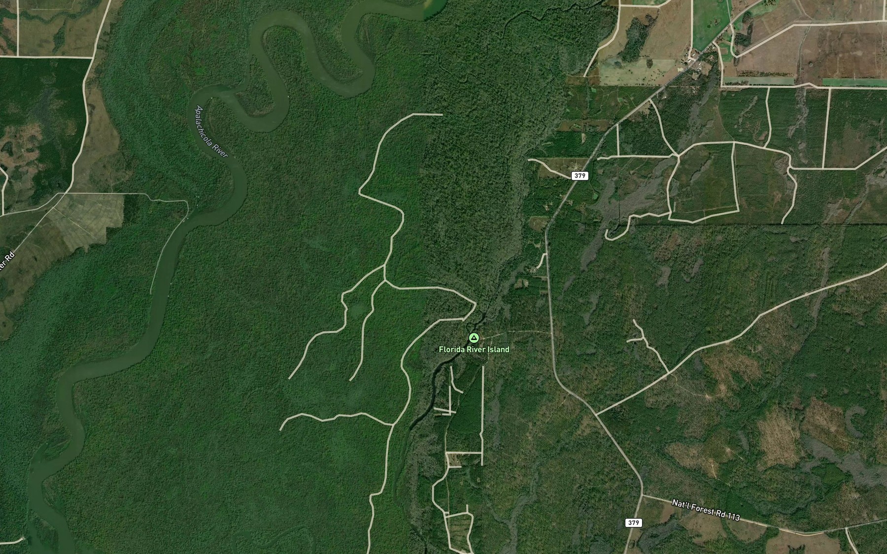 Satellite map of the Elsie Lake
