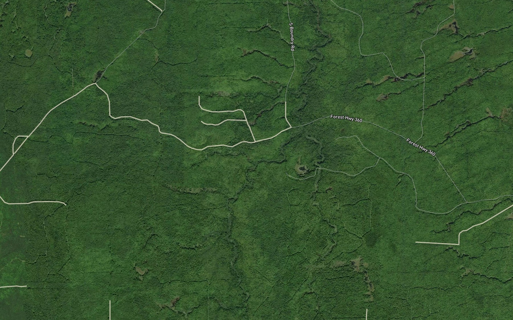 Satellite map of the Bessemer Creek
