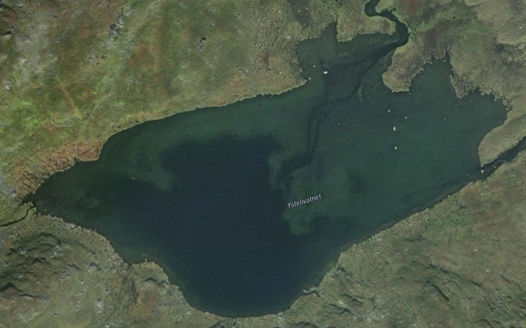 Satellite map of the Ystelivatnet