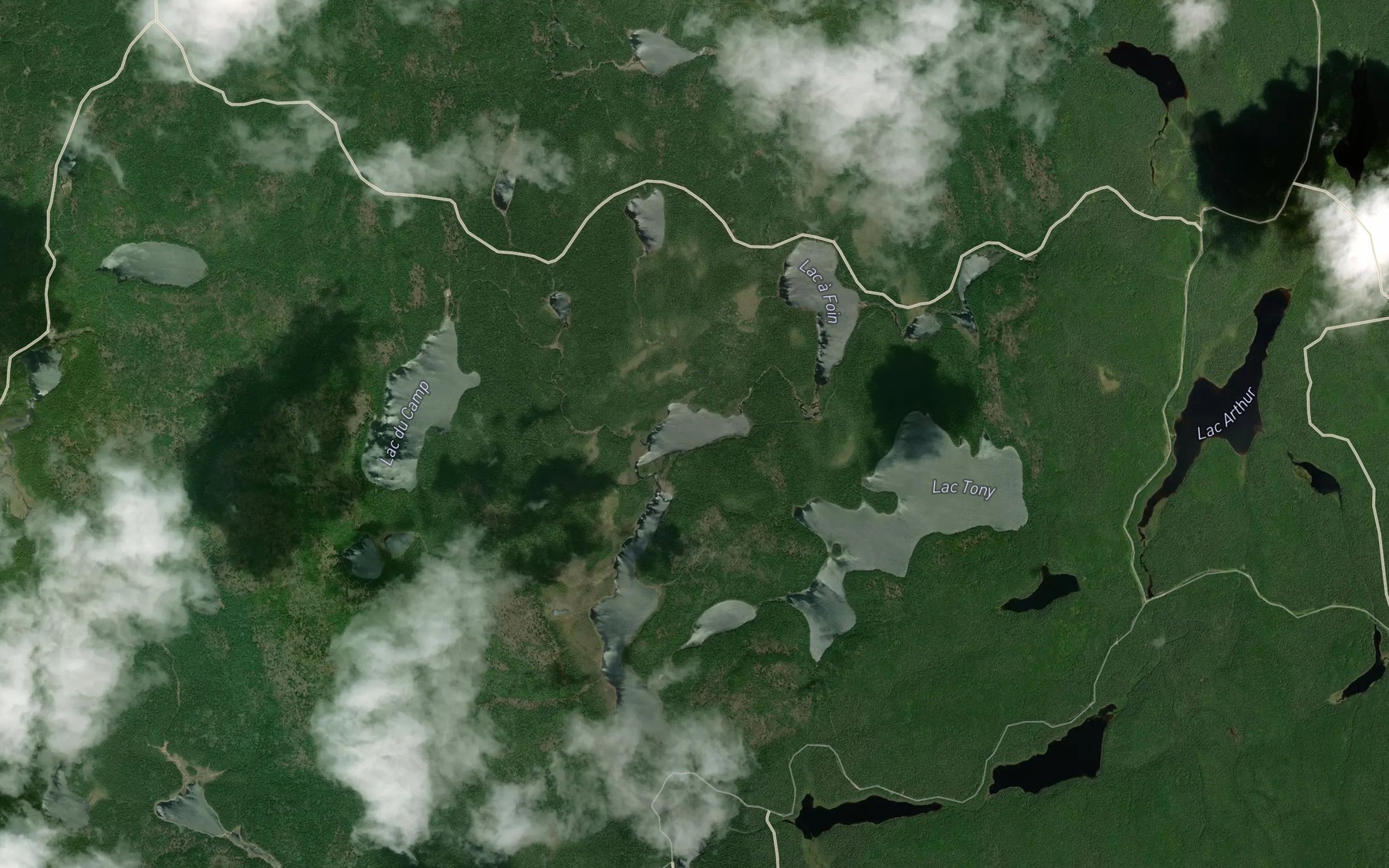 Satellite map of the Lac Batture