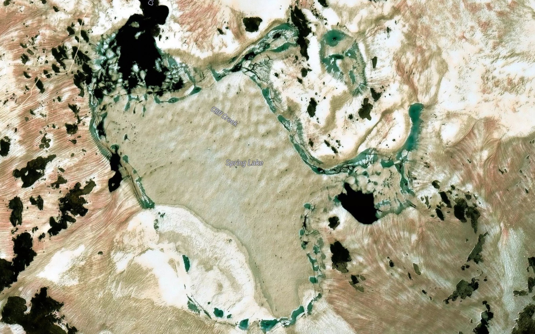 Satellite map of the Spring Lake