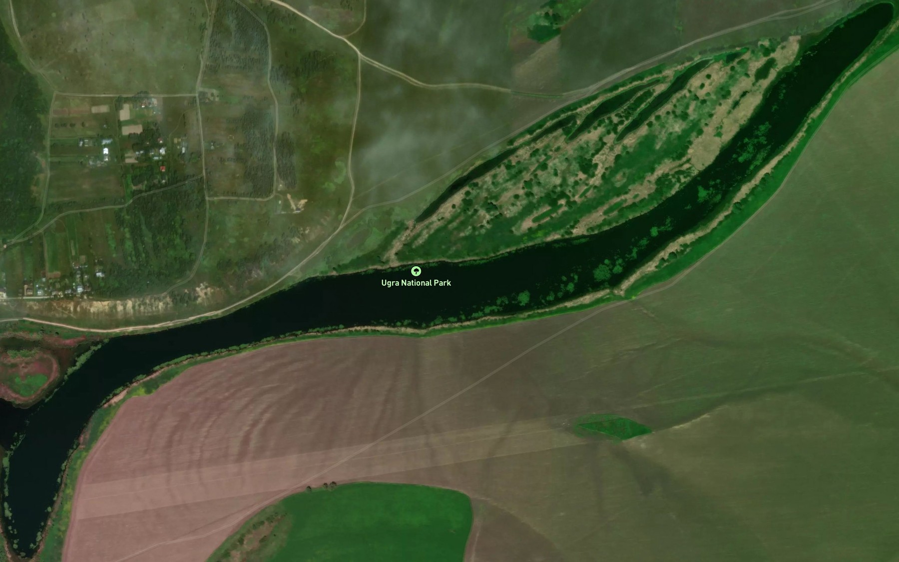 Satellite map of the Ozero Tish'