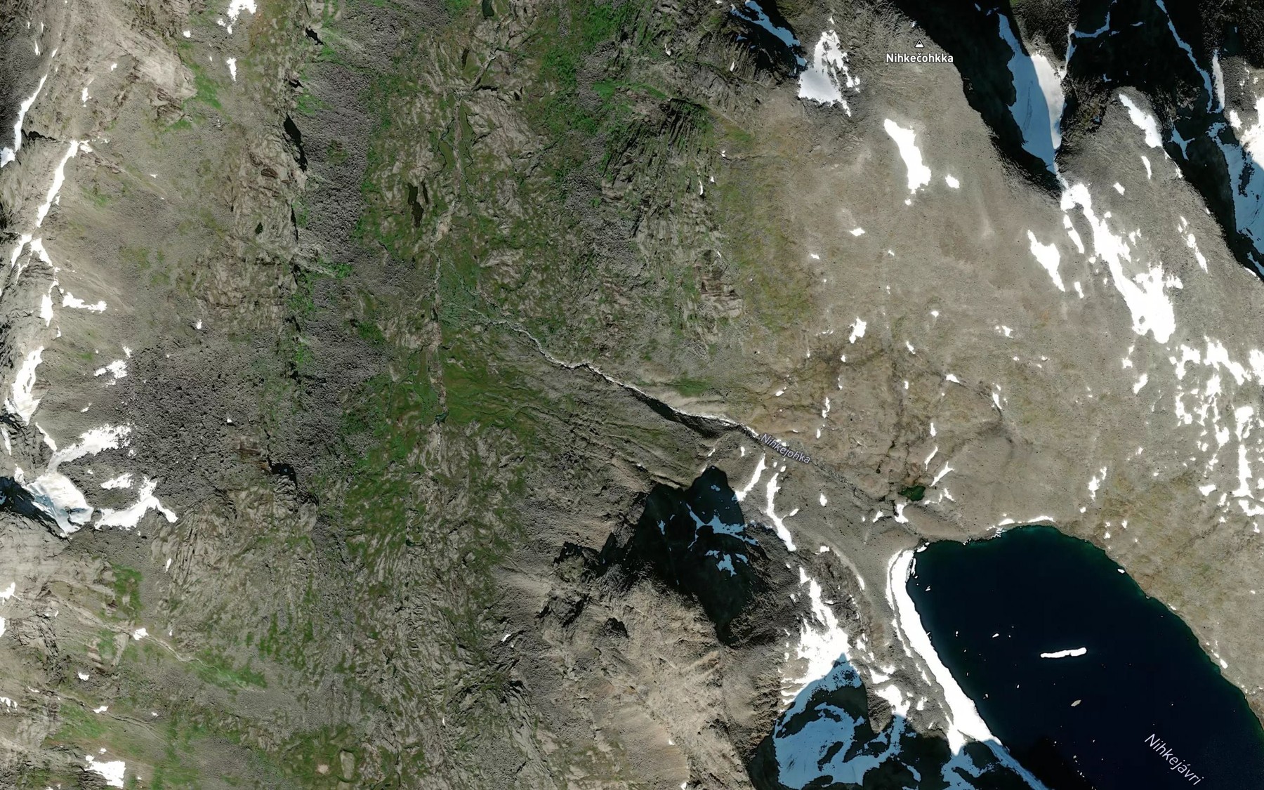 Satellite map of the Nihkejohka