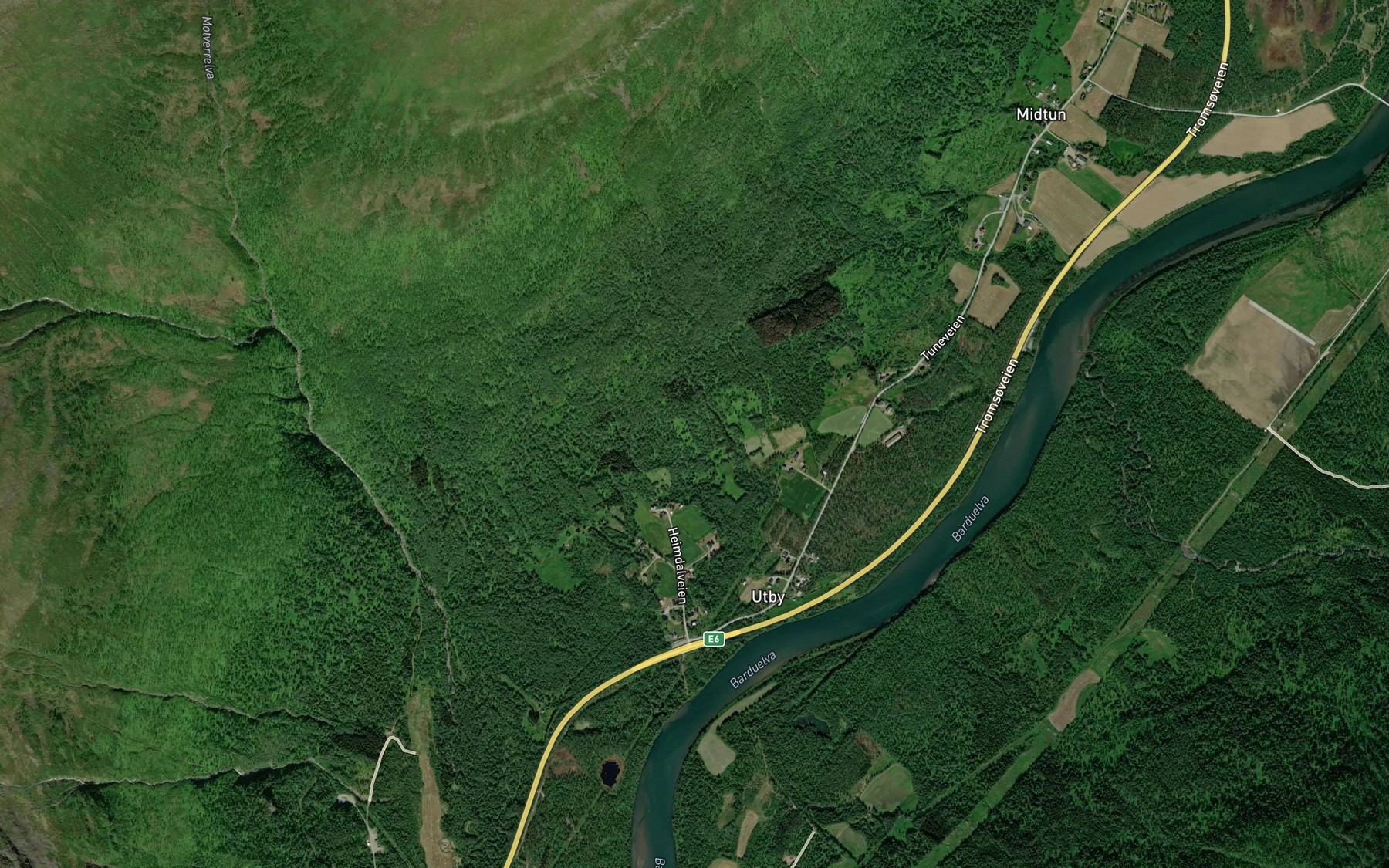 Satellite map of the Veslbekken