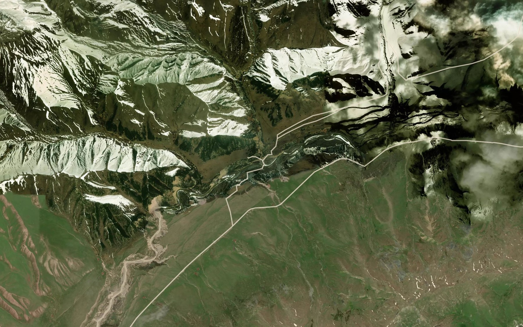 Satellite map of the Uzunbulak