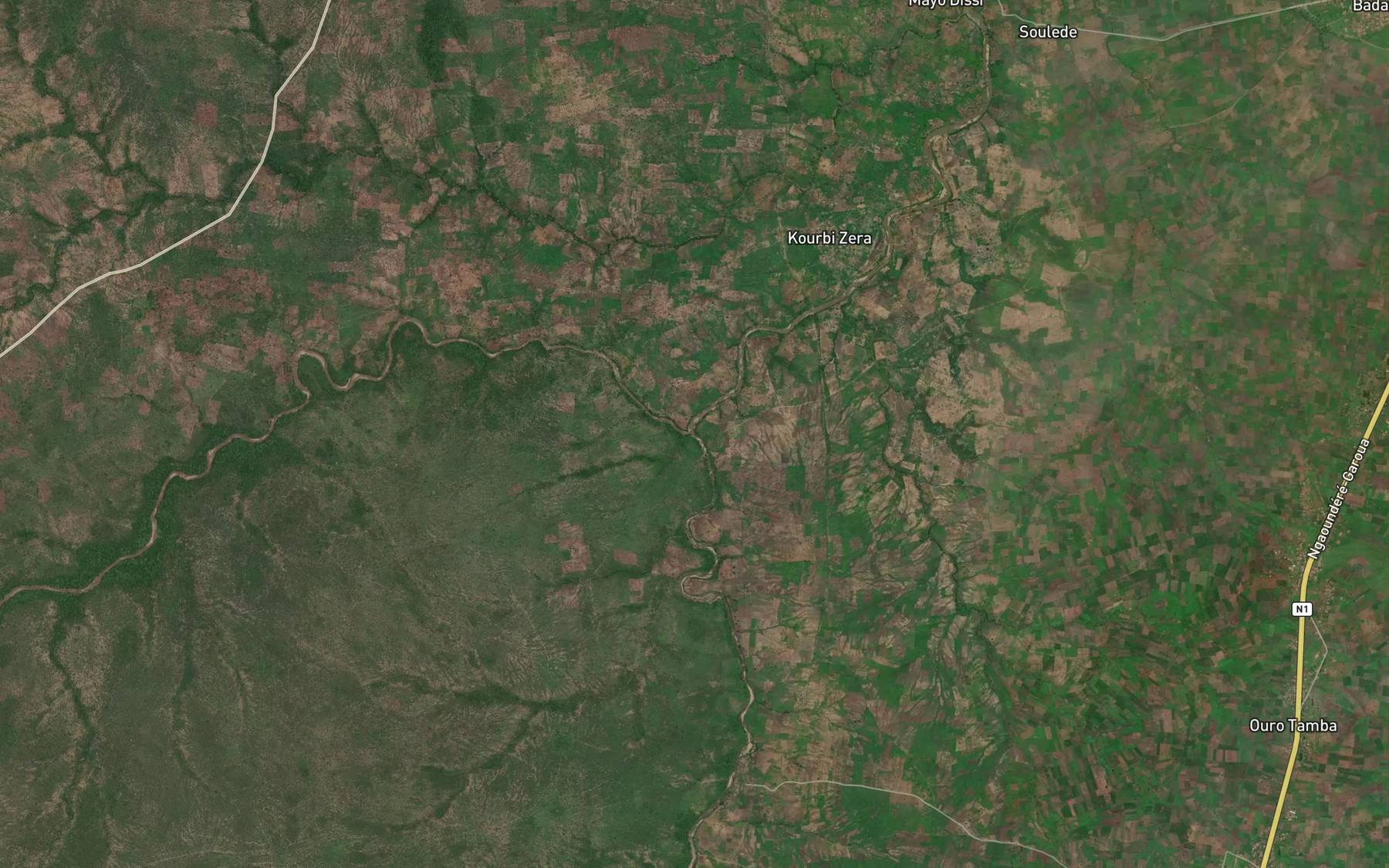 Satellite map of the Mayo Balche