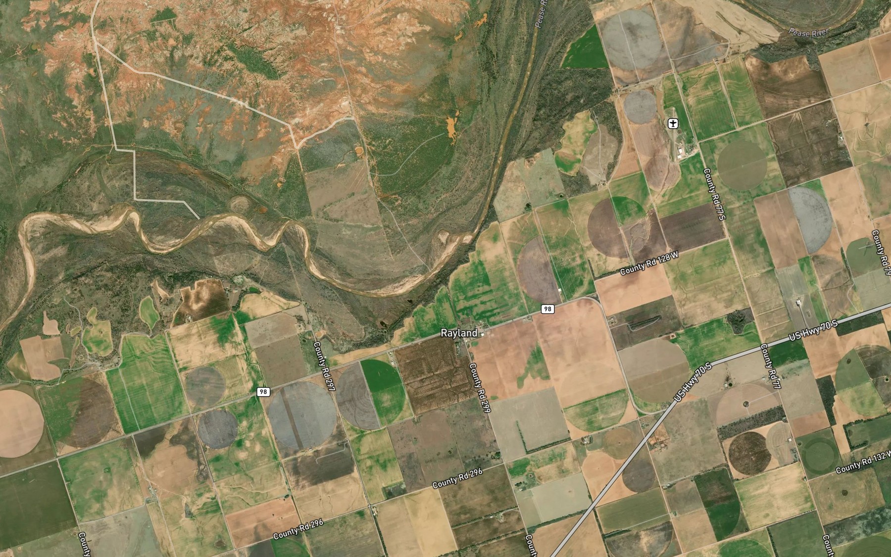 Satellite map of the Antelope Springs