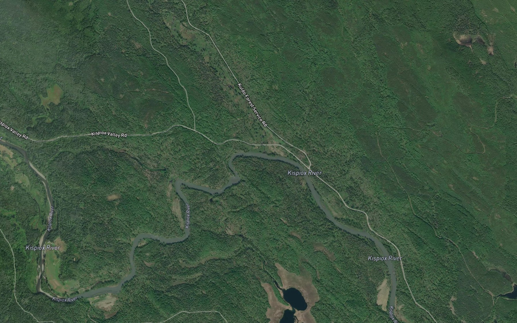 Satellite map of the Cullon Creek