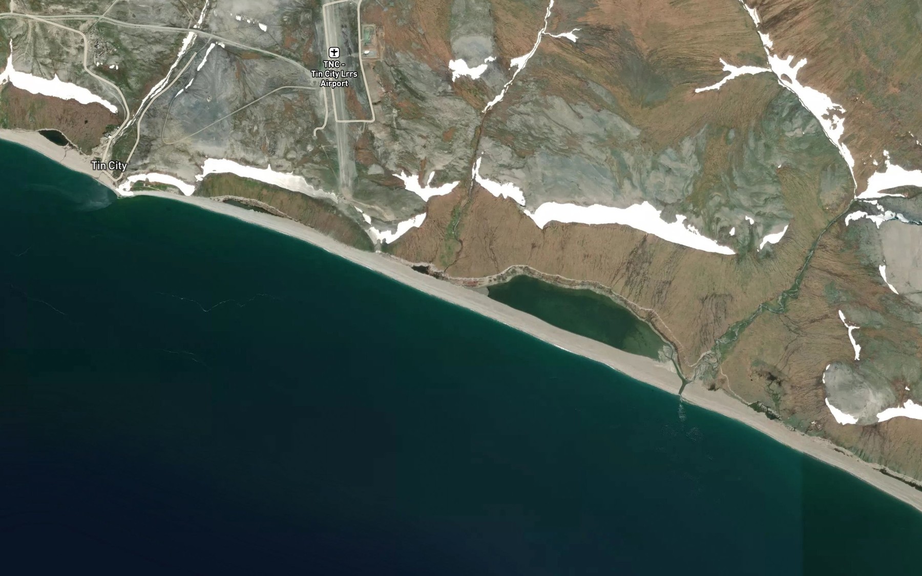 Satellite map of the Lagoon Creek