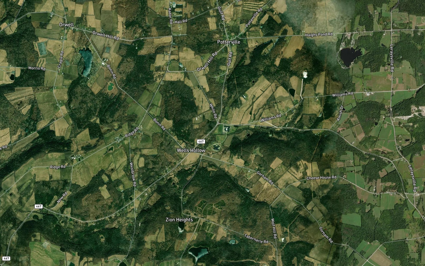 Satellite map of the Beaver Creek