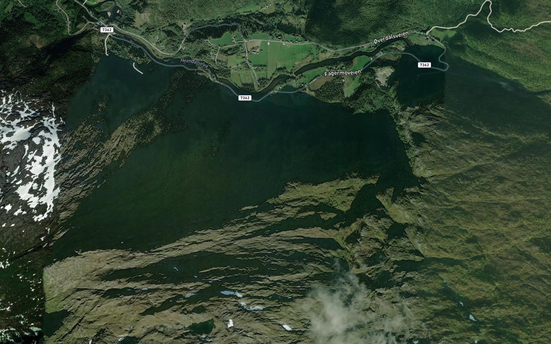 Satellite map of the Granhattdalsbekken