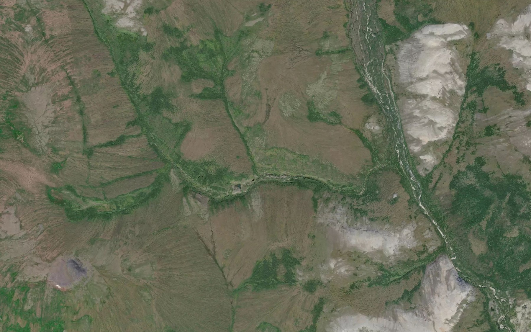 Satellite map of the Puzzle Creek