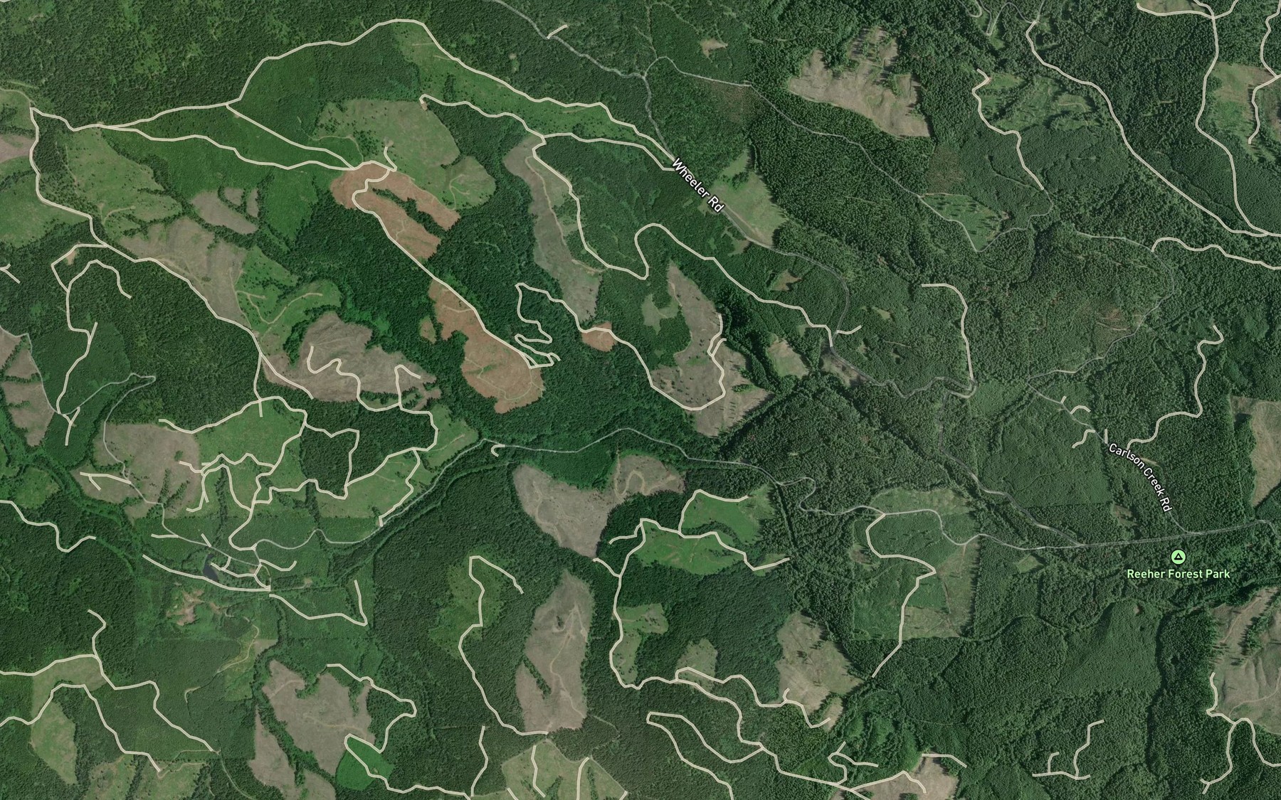 Satellite map of the Derby Creek