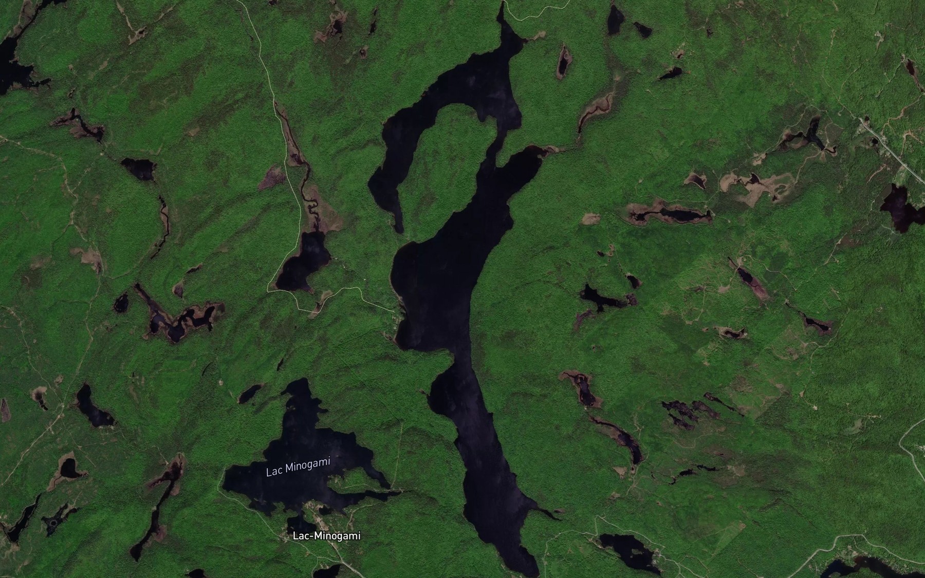 Satellite map of the Lac a la Peche