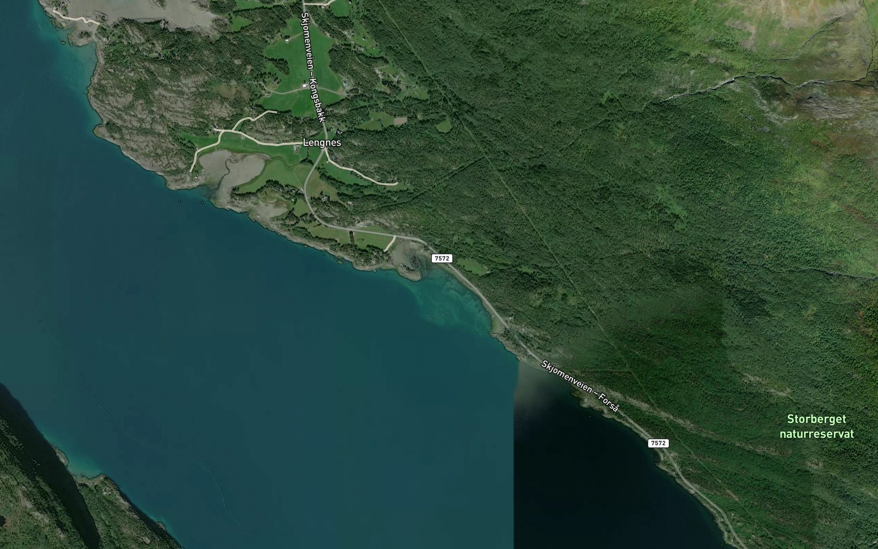 Satellite map of the Kobbesteinvika