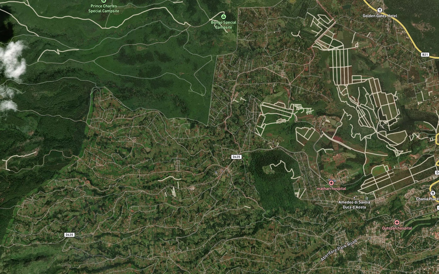 Satellite map of the Kinaini