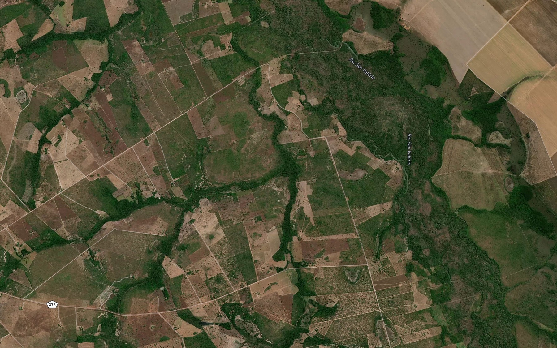 Satellite map of the Corrego Carrapato