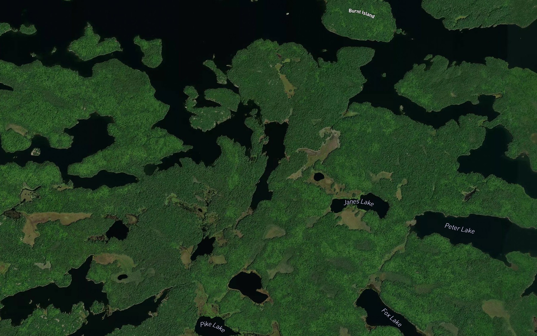 Satellite map of the Jackdaw Lake