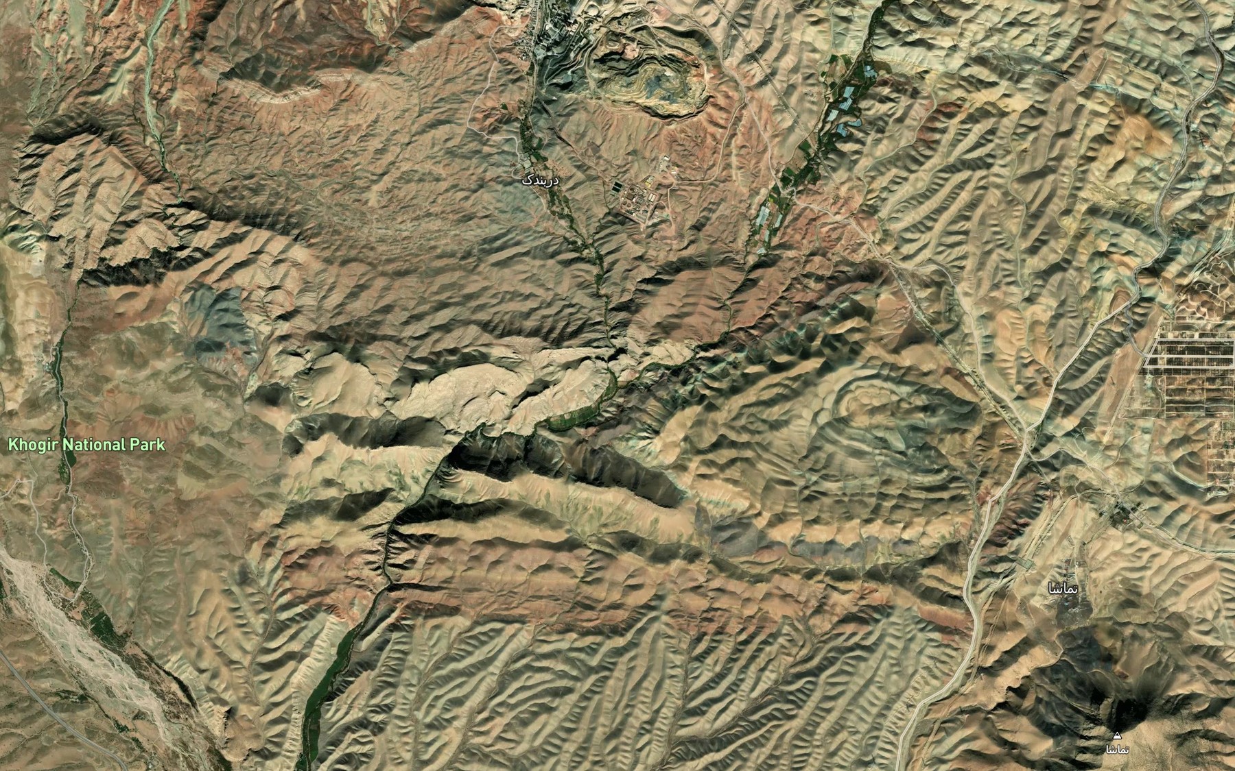 Satellite map of the Rudkhaneh-ye Siah Sang