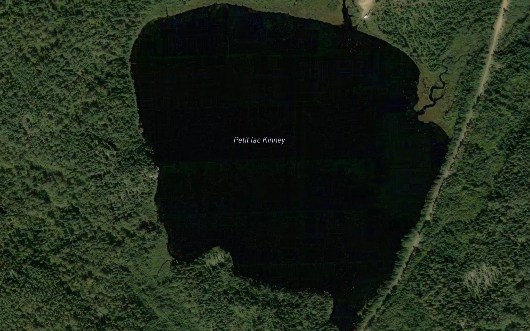 Satellite map of the Petit lac Kinney