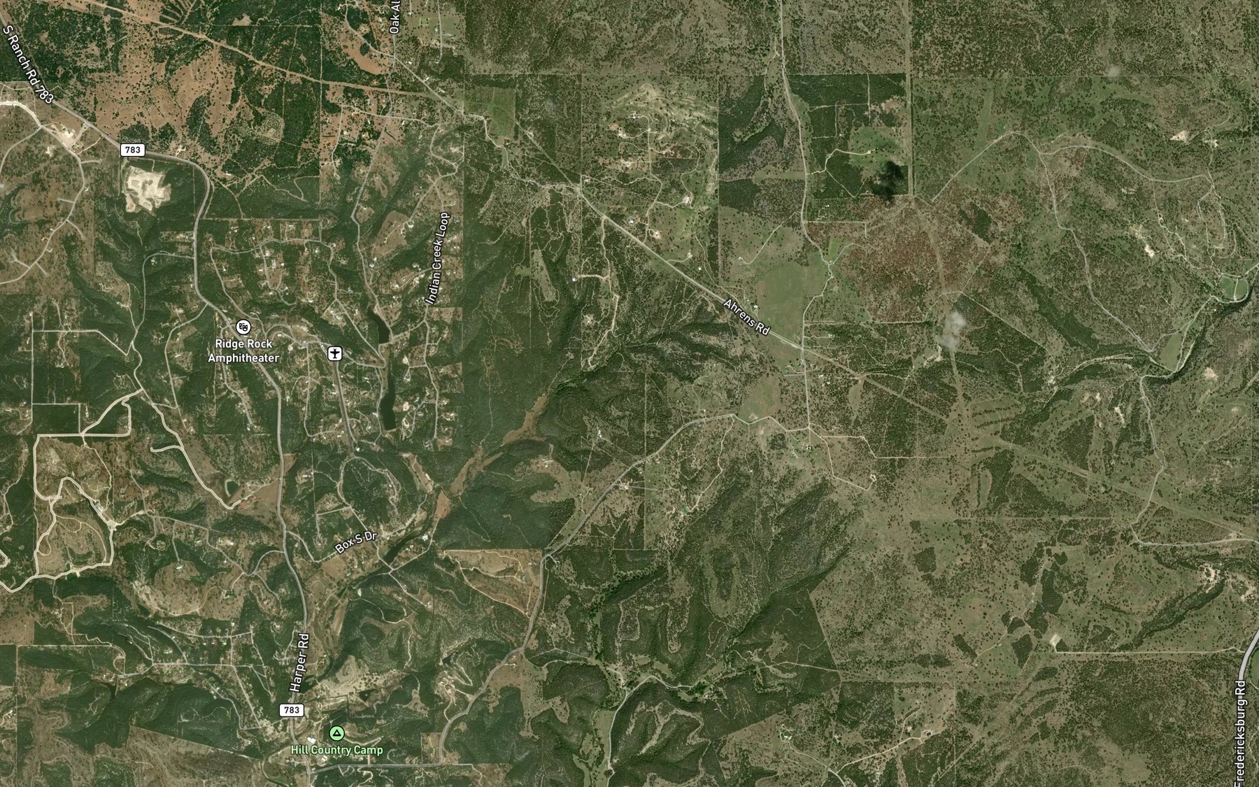 Satellite map of the Reid Springs