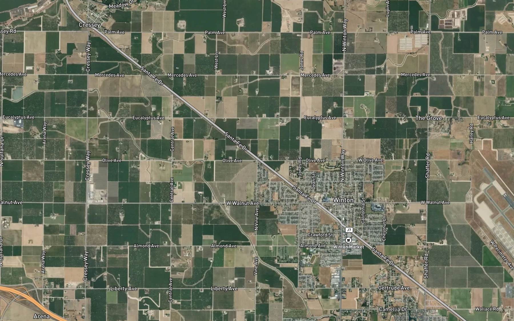 Satellite map of the South Bloom Lateral
