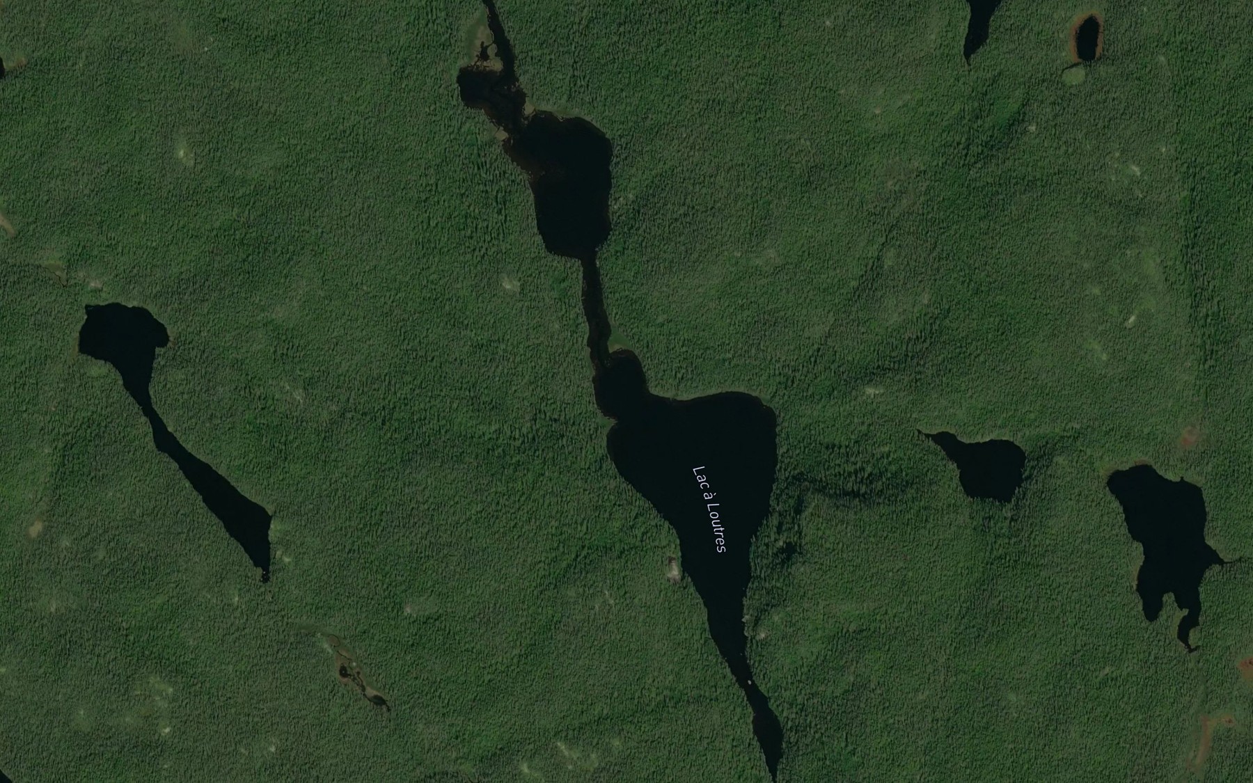 Satellite map of the Lac a Loutres