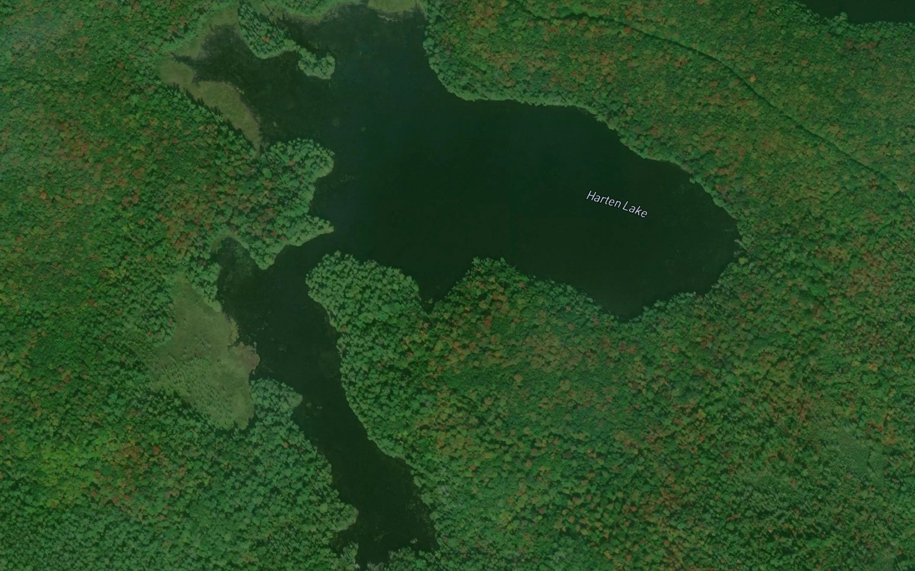 Satellite map of the Harten Lake