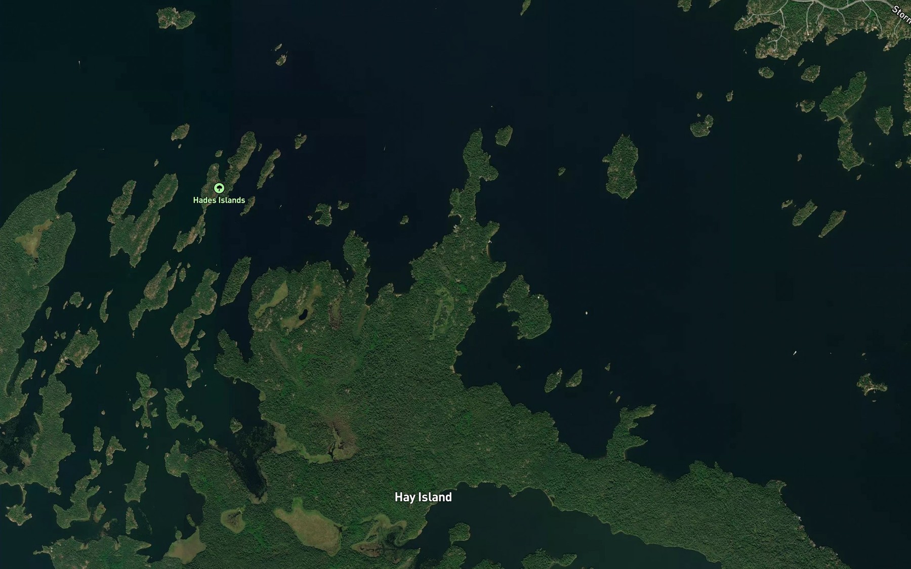 Satellite map of the Lowry Bay