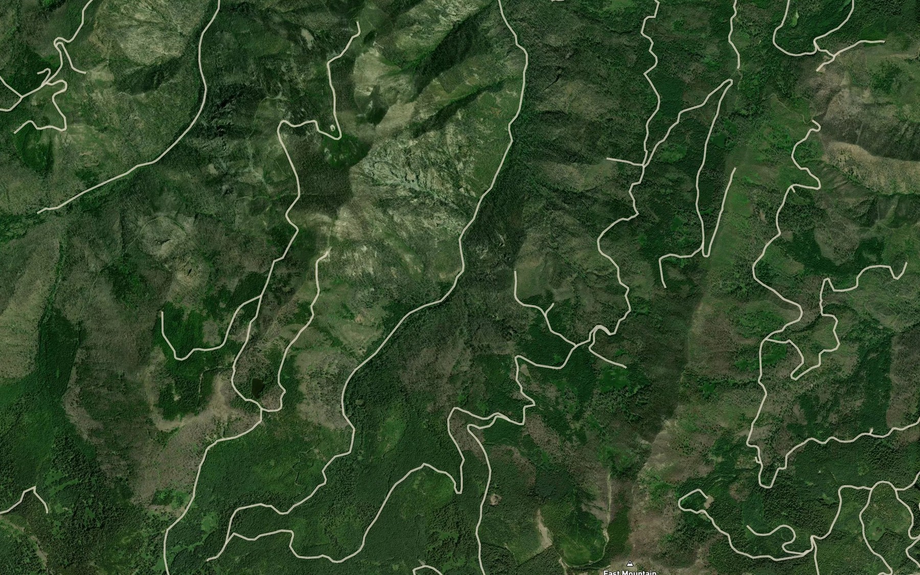 Satellite map of the Tweed Creek