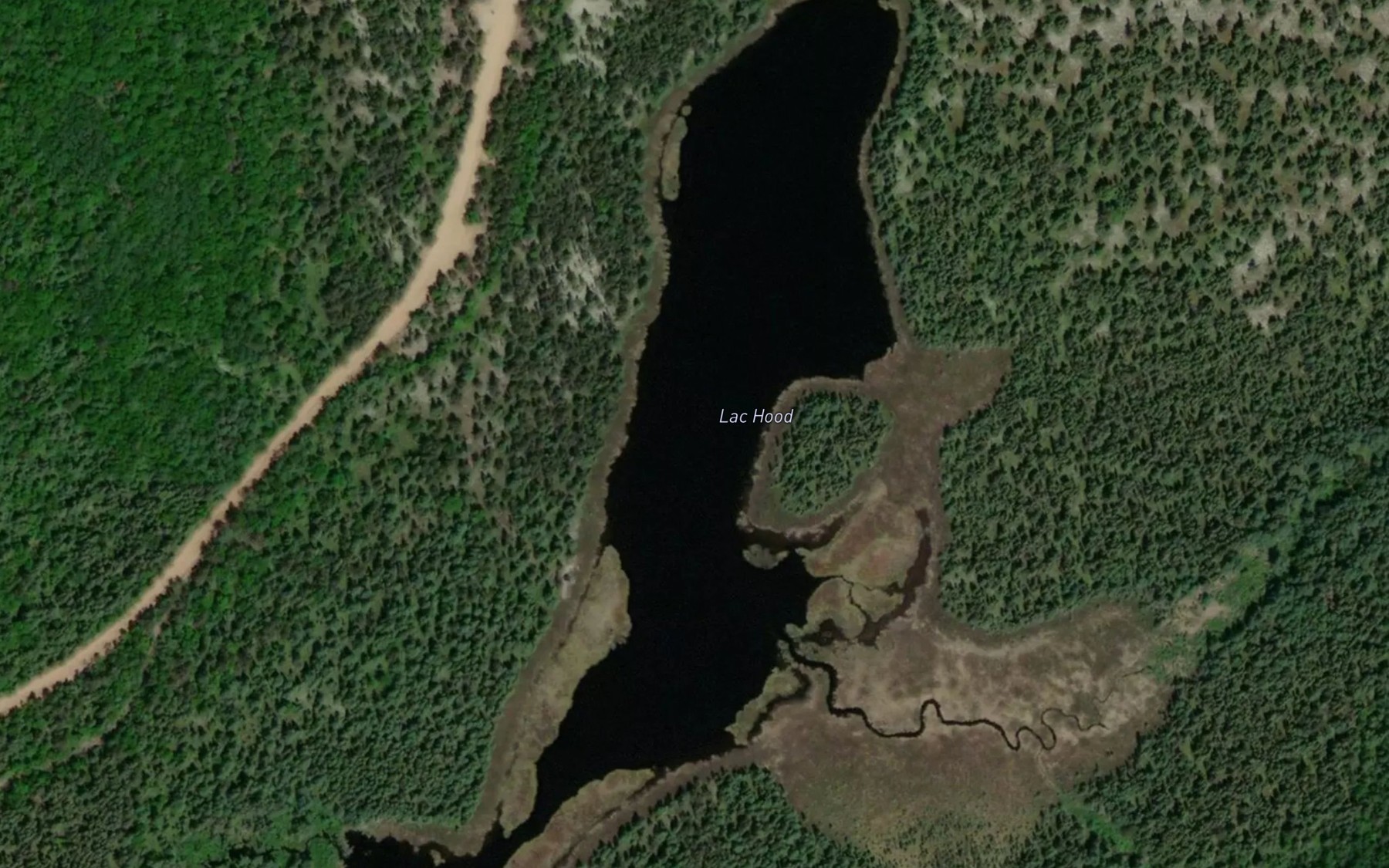 Satellite map of the Lac Hood