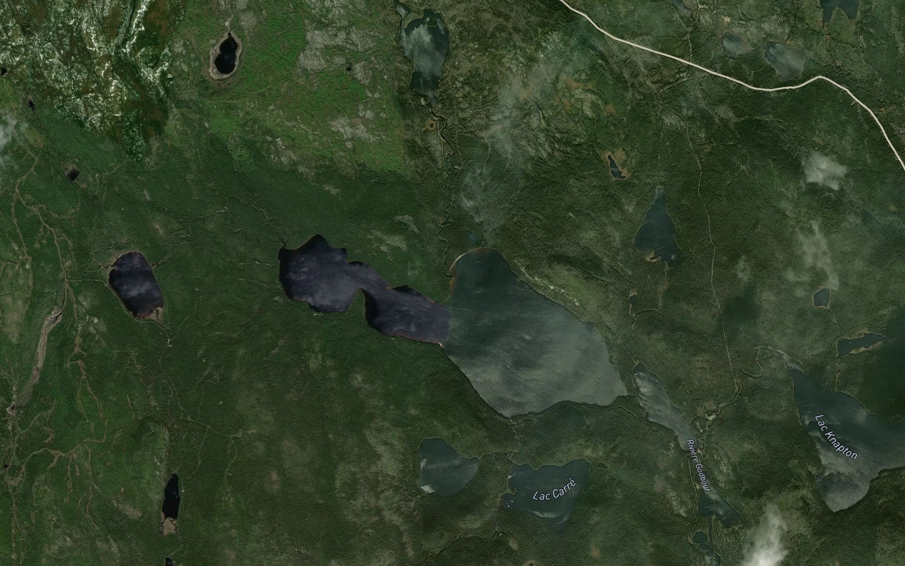 Satellite map of the Riviere Hall