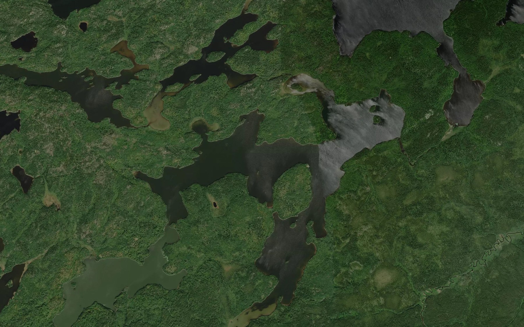 Satellite map of the Grace Lake
