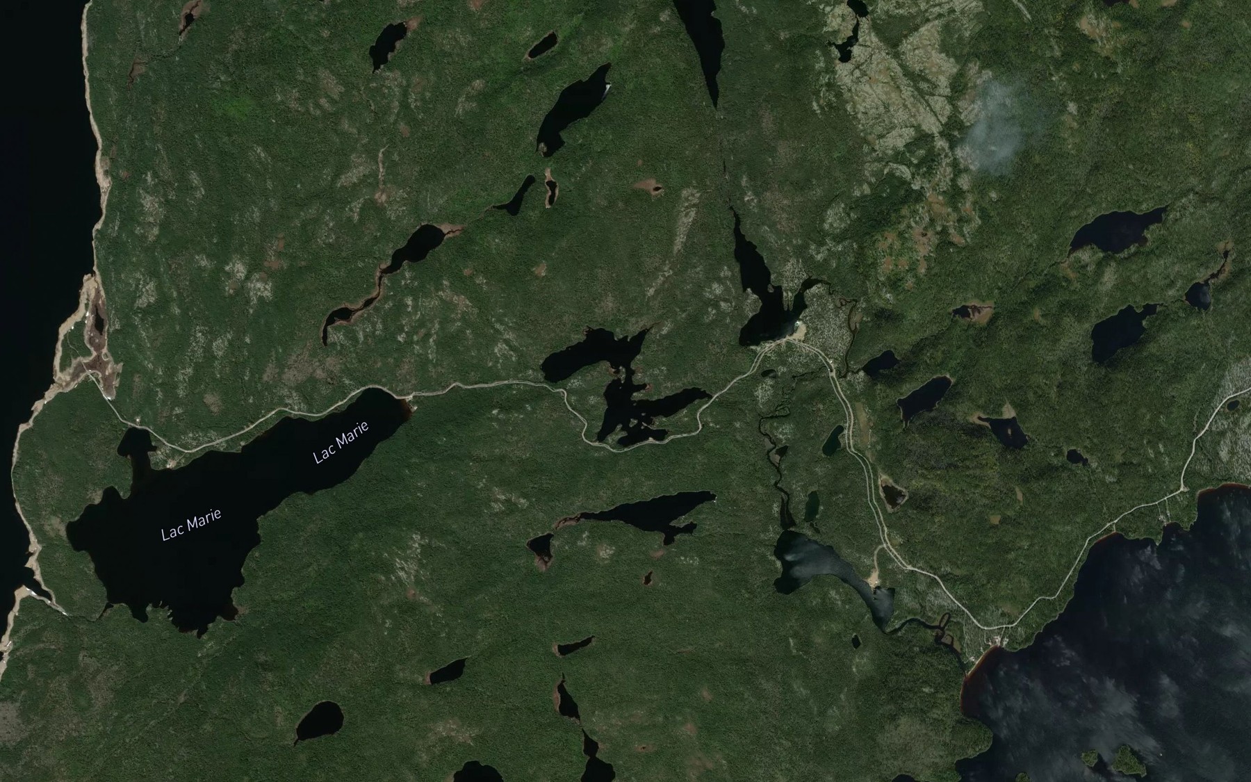 Satellite map of the Lac Seraphin