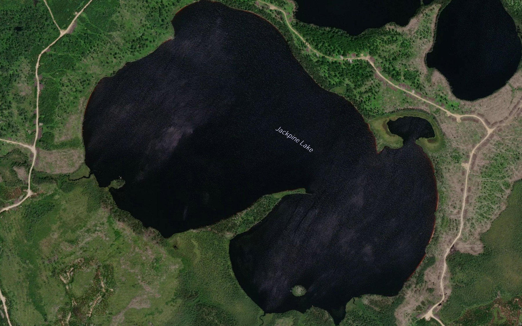 Satellite map of the Jackpine Lake