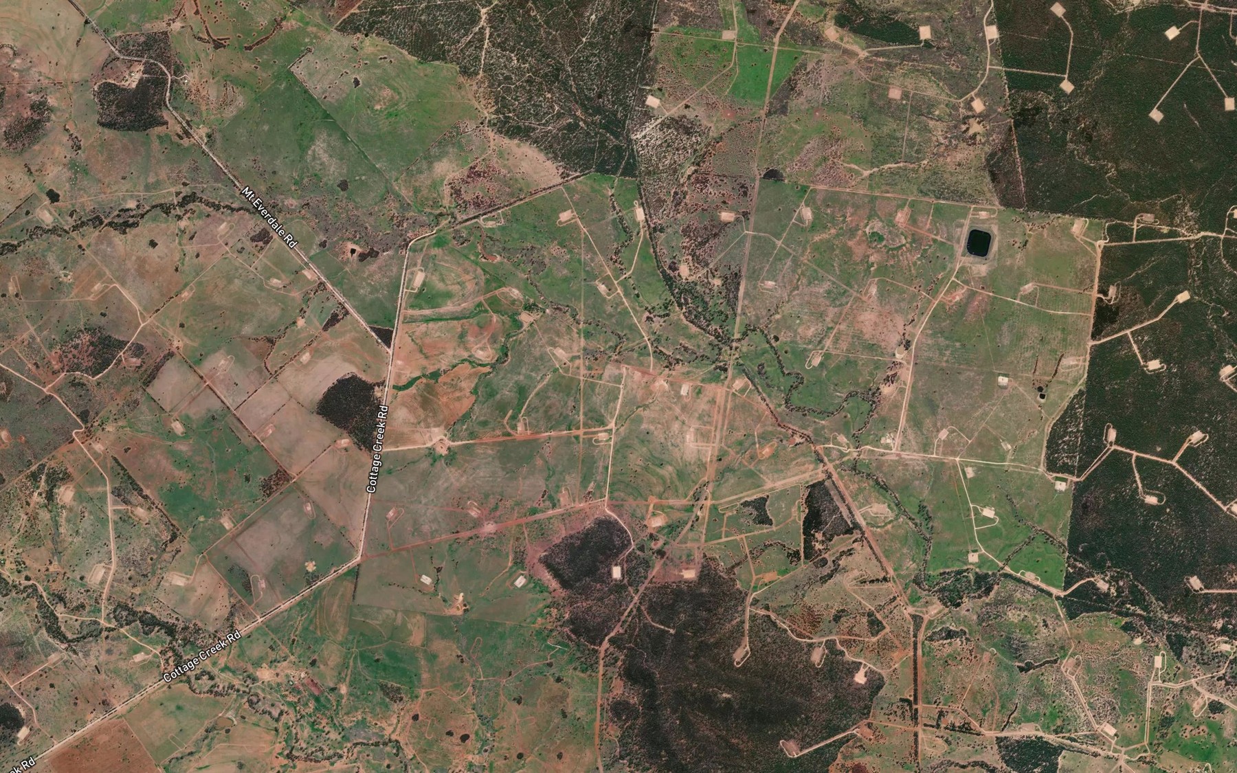 Satellite map of the Snake Creek