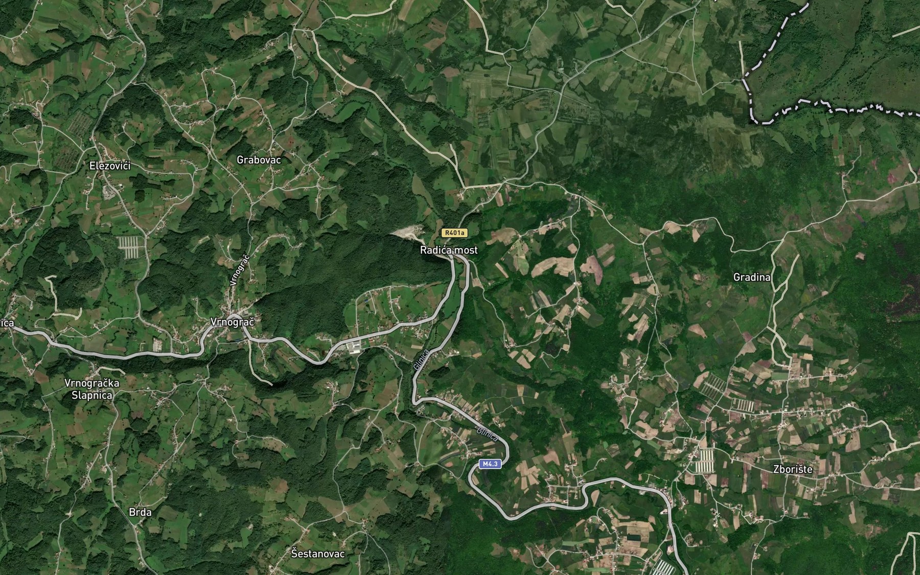 Satellite map of the Prosinja