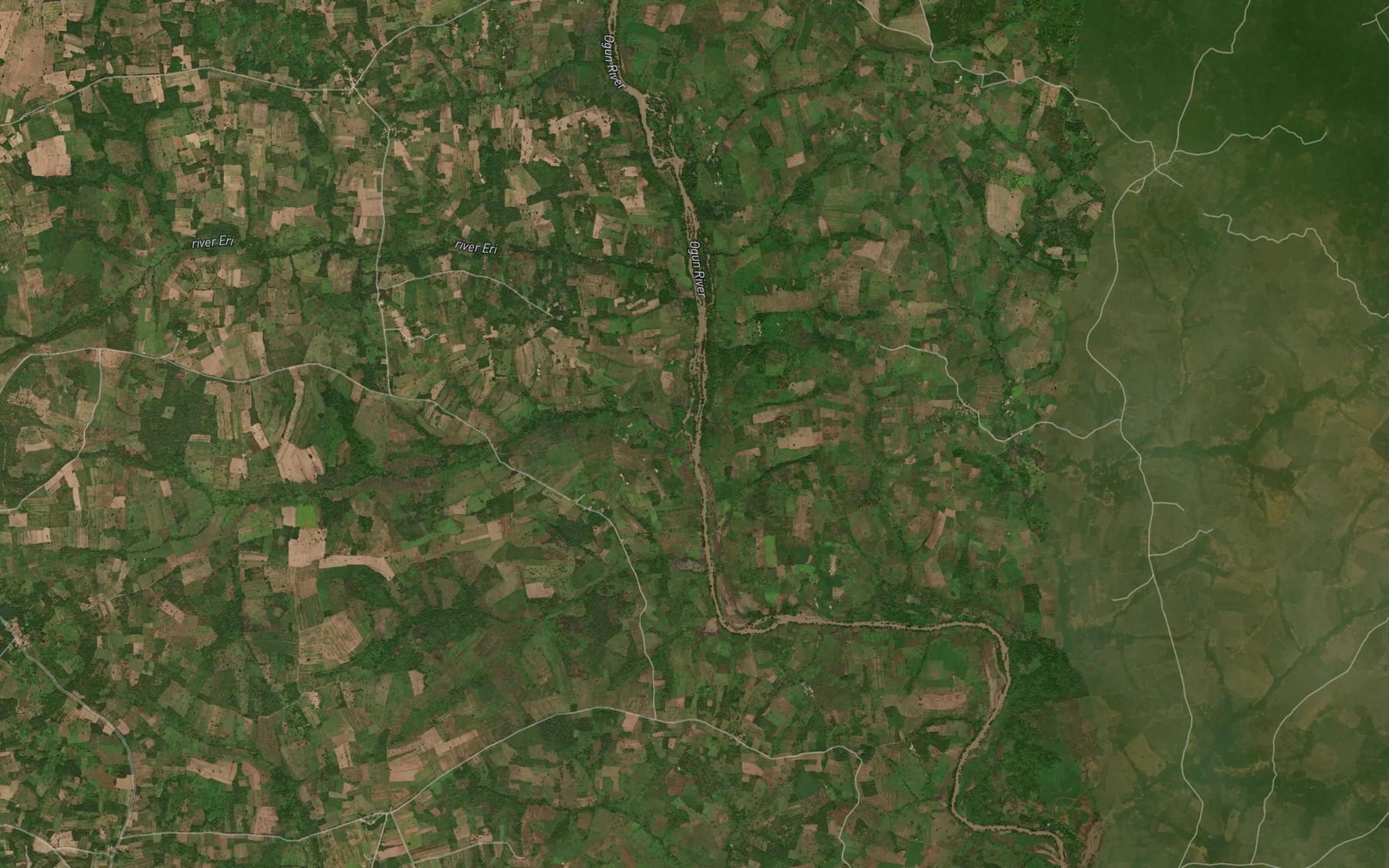 Satellite map of the River Orugbogbo