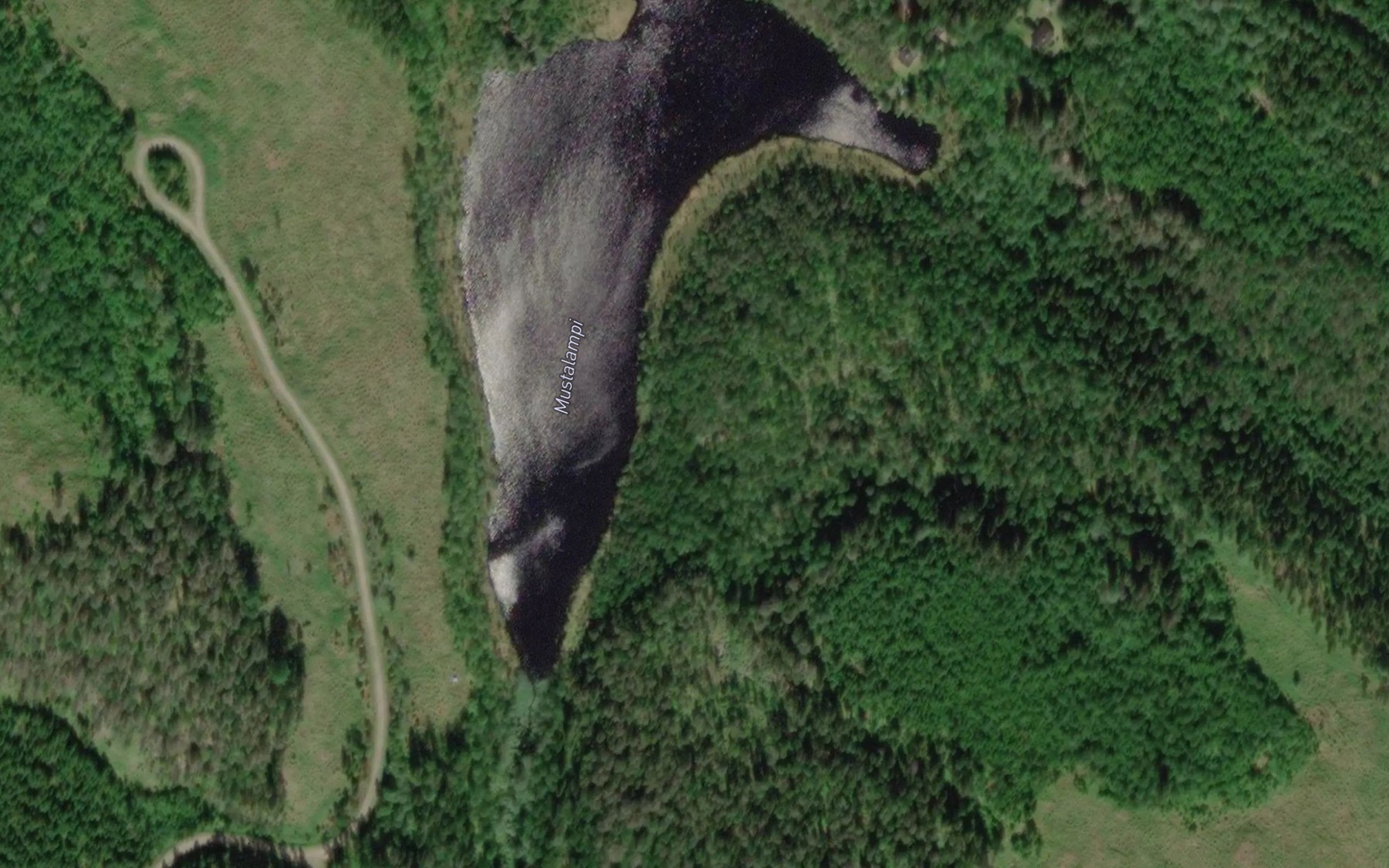 Satellite map of the Mustalampi