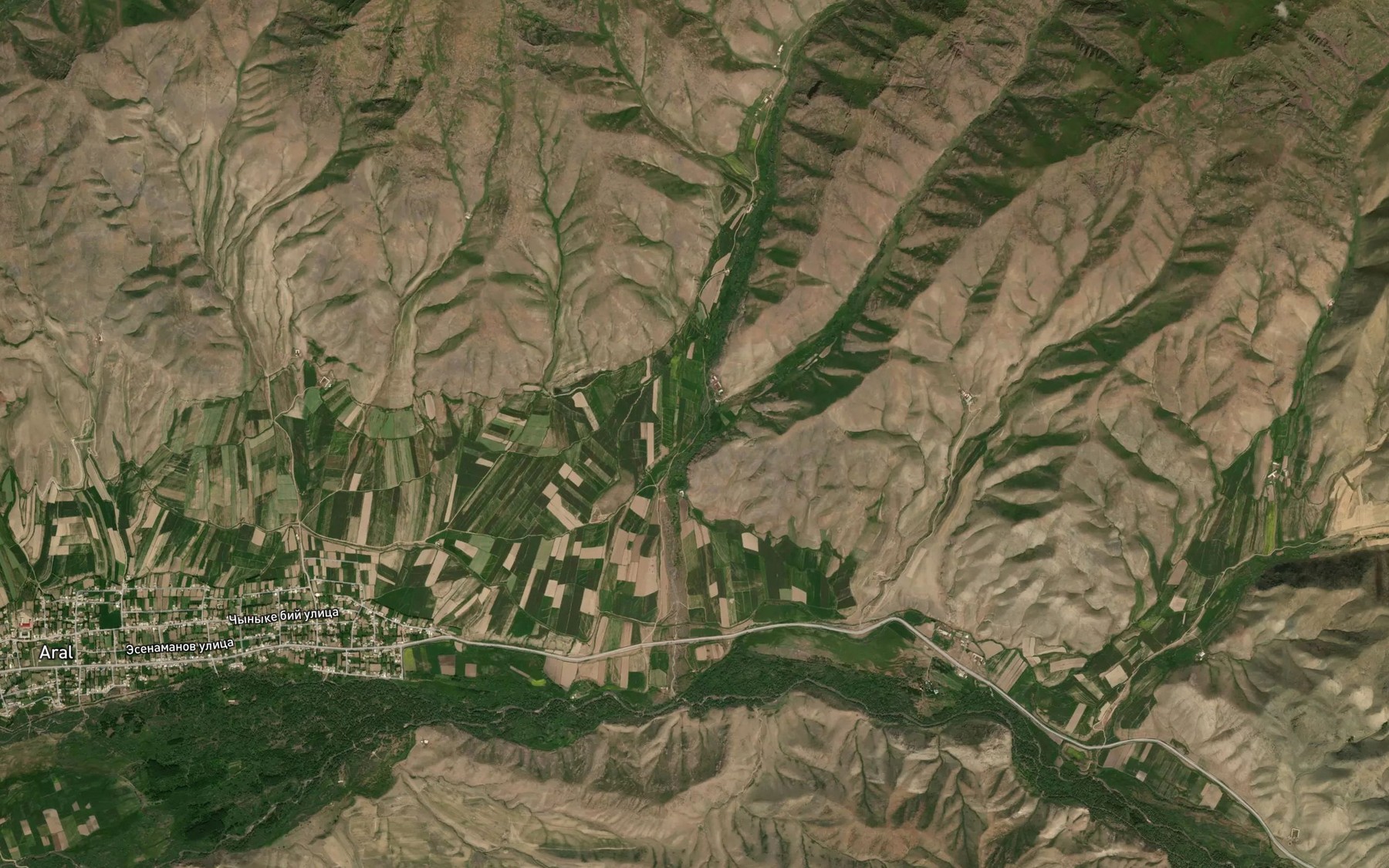 Satellite map of the Terek