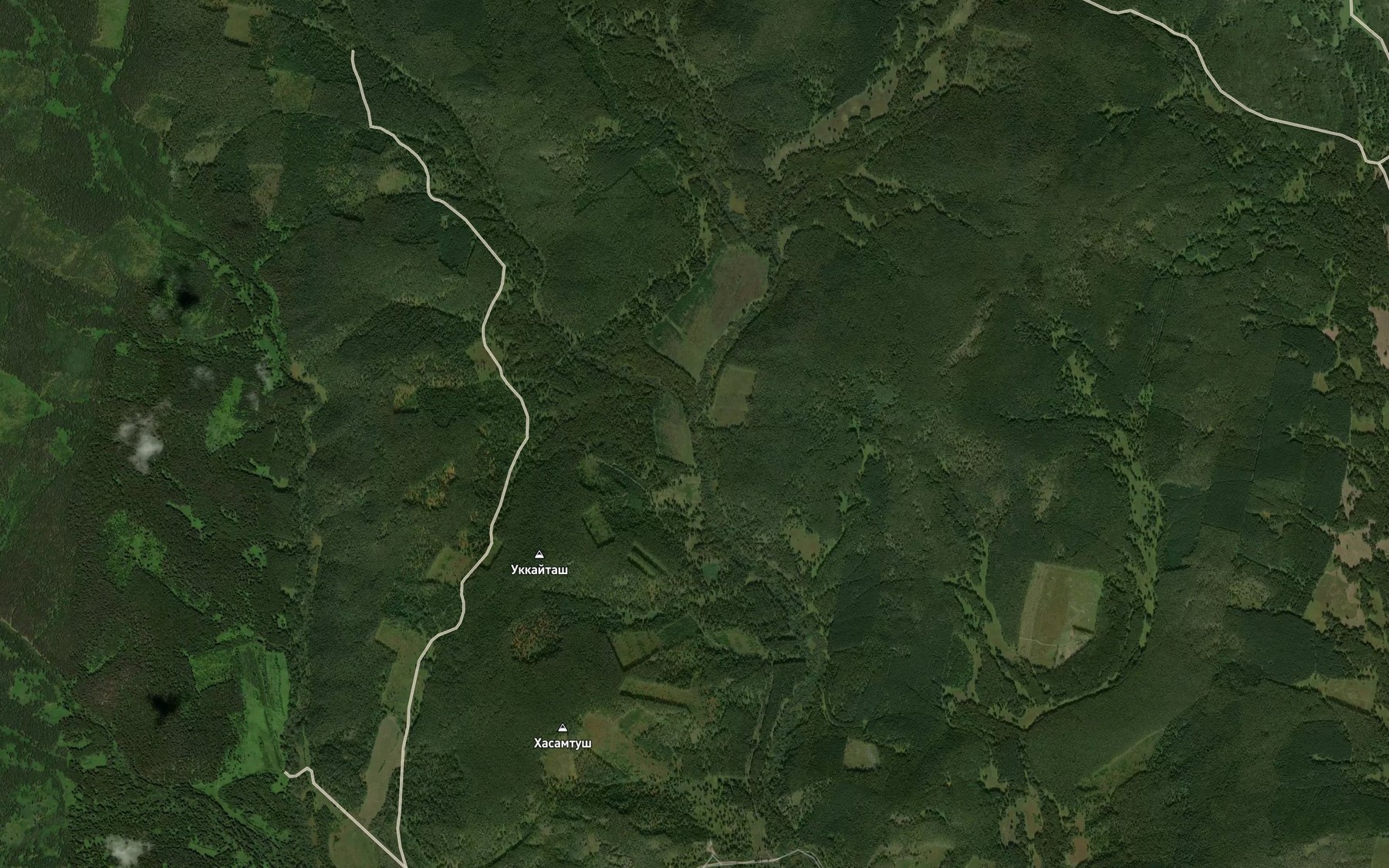 Satellite map of the Bol'shaya Tustu