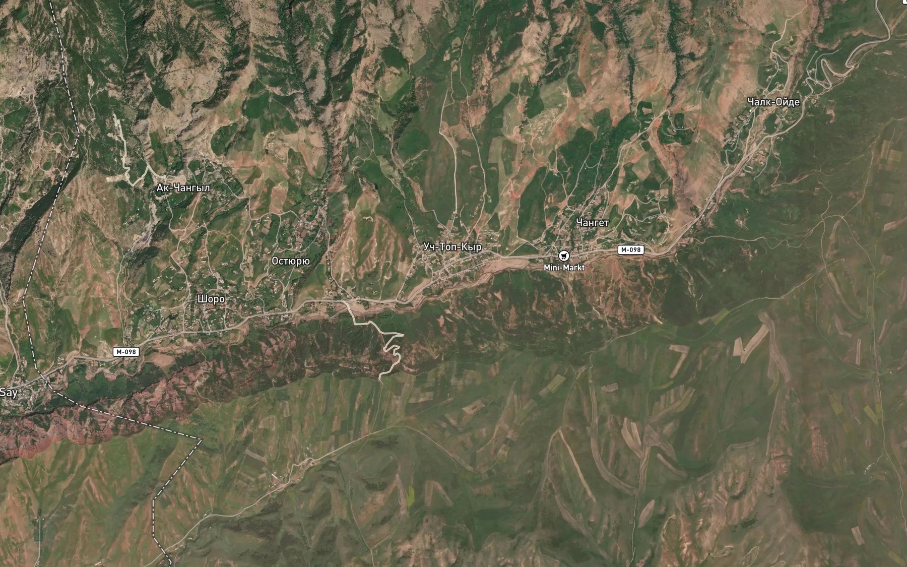 Satellite map of the Top-Kyr