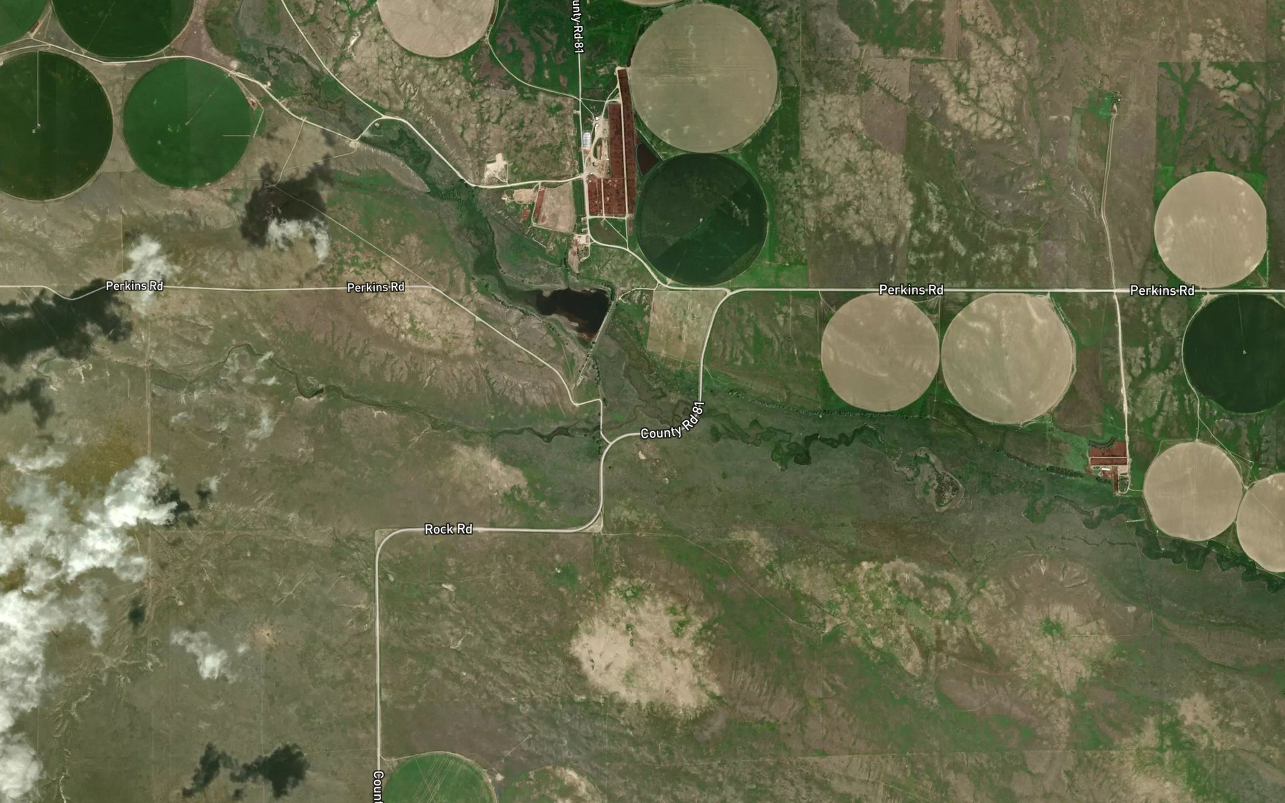 Satellite map of the Spring Creek