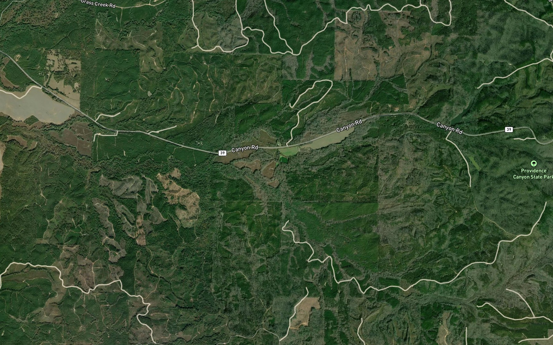 Satellite map of the Soapstone Creek
